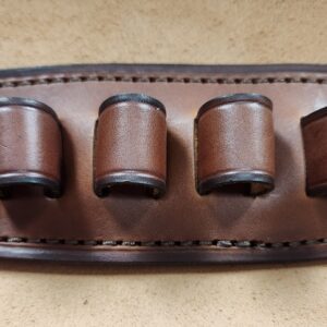 On the belt ammo carrier brown leather 12g loops